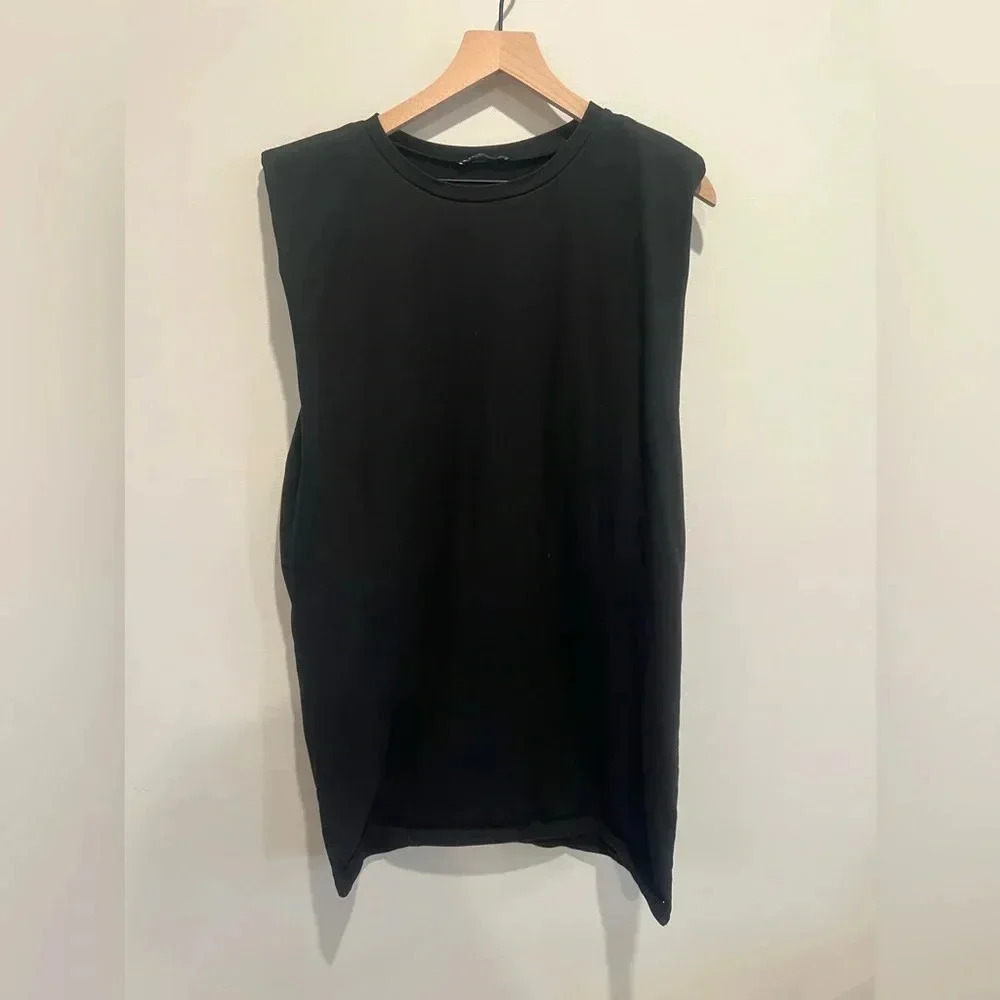 Zara padded shoulder mini dress size L